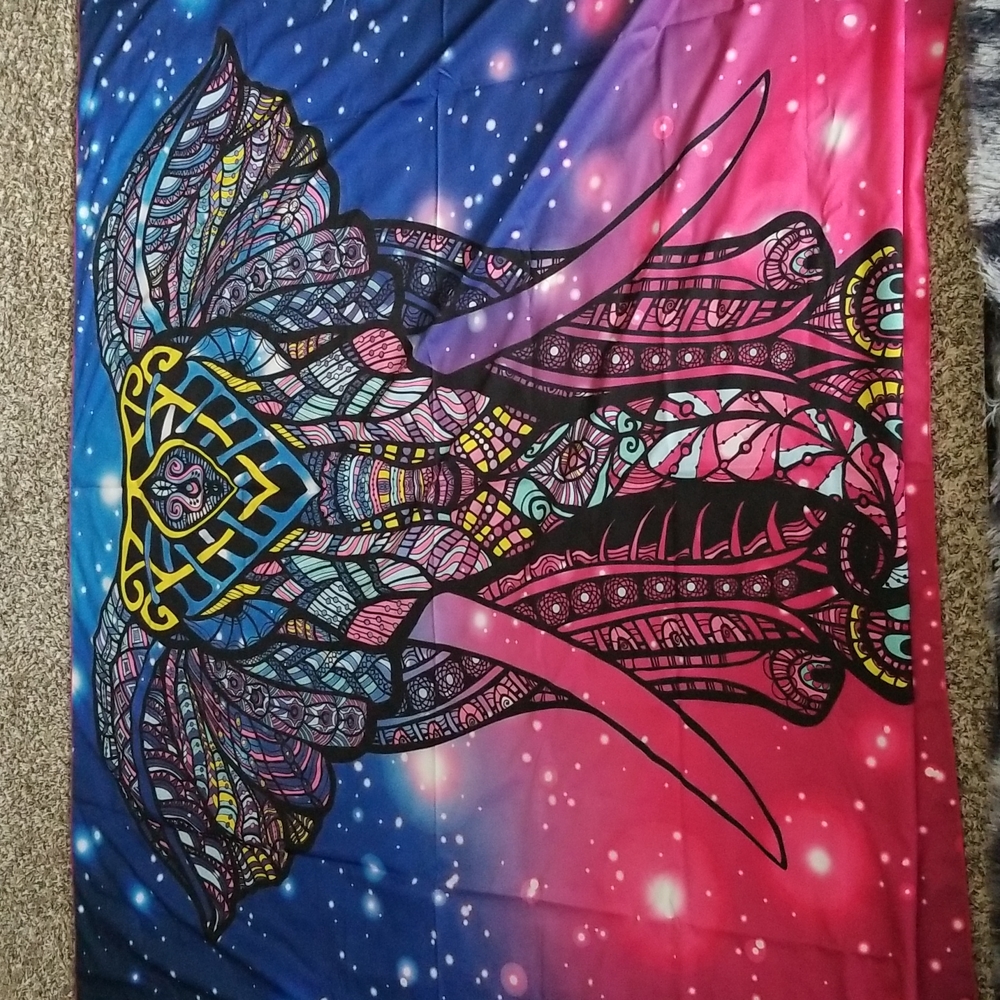 Boho Elephant Tapestry Approximately 77x58 inches multiple colors
